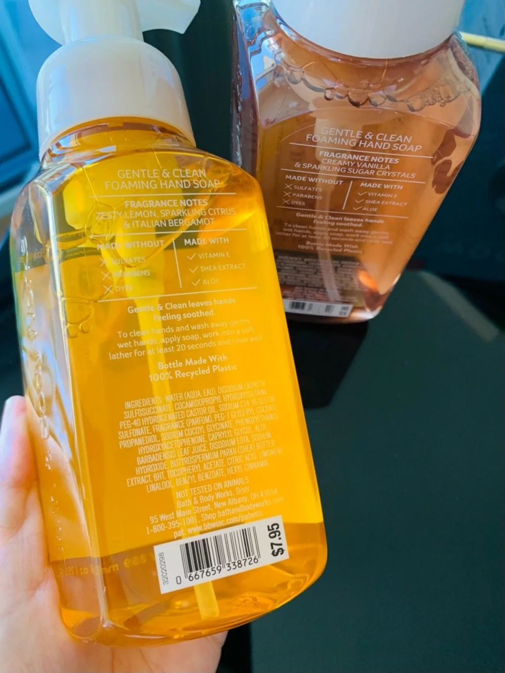 Bath & Body Works Foaming Hand Soap Set 2 Warm Vanilla Sugar Kitchen Lemon New
